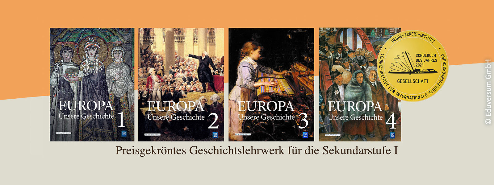 Die vier Bände des deutsch-polnischen Geschichtsbuchs 