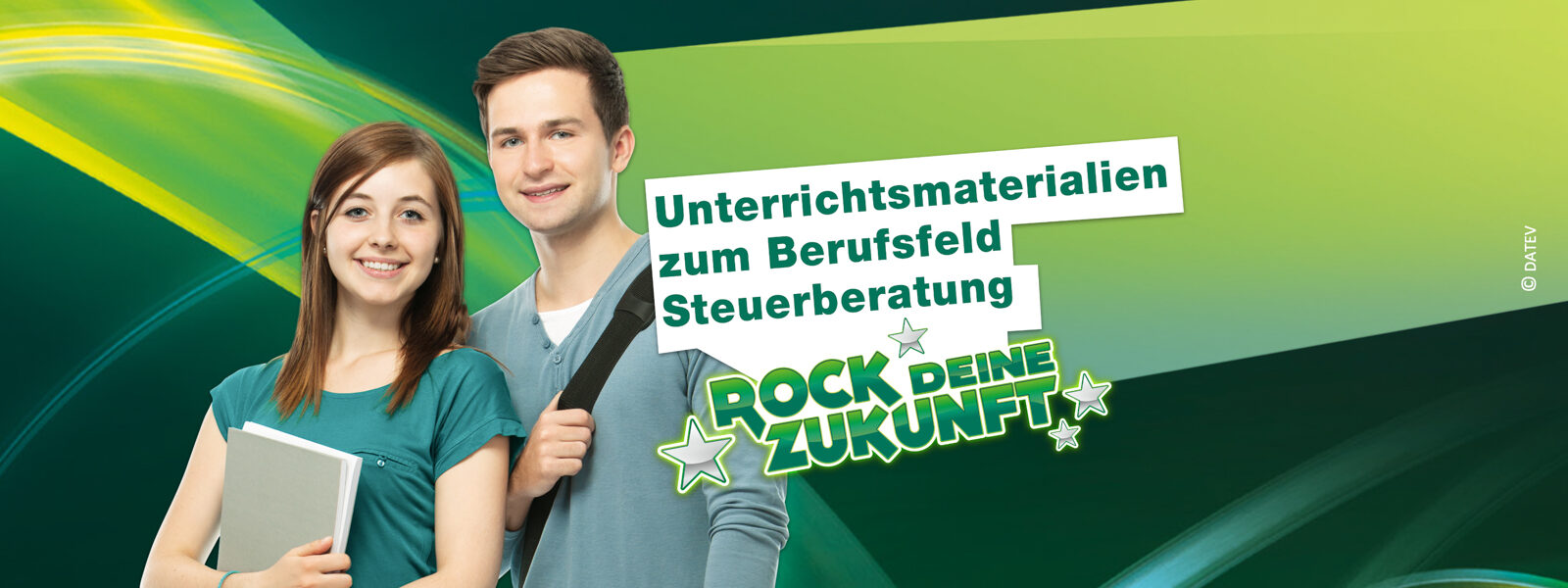 Zwei Jugendliche: Unterrichtsmaterialien zum Berufsfeld Steuerberatung
